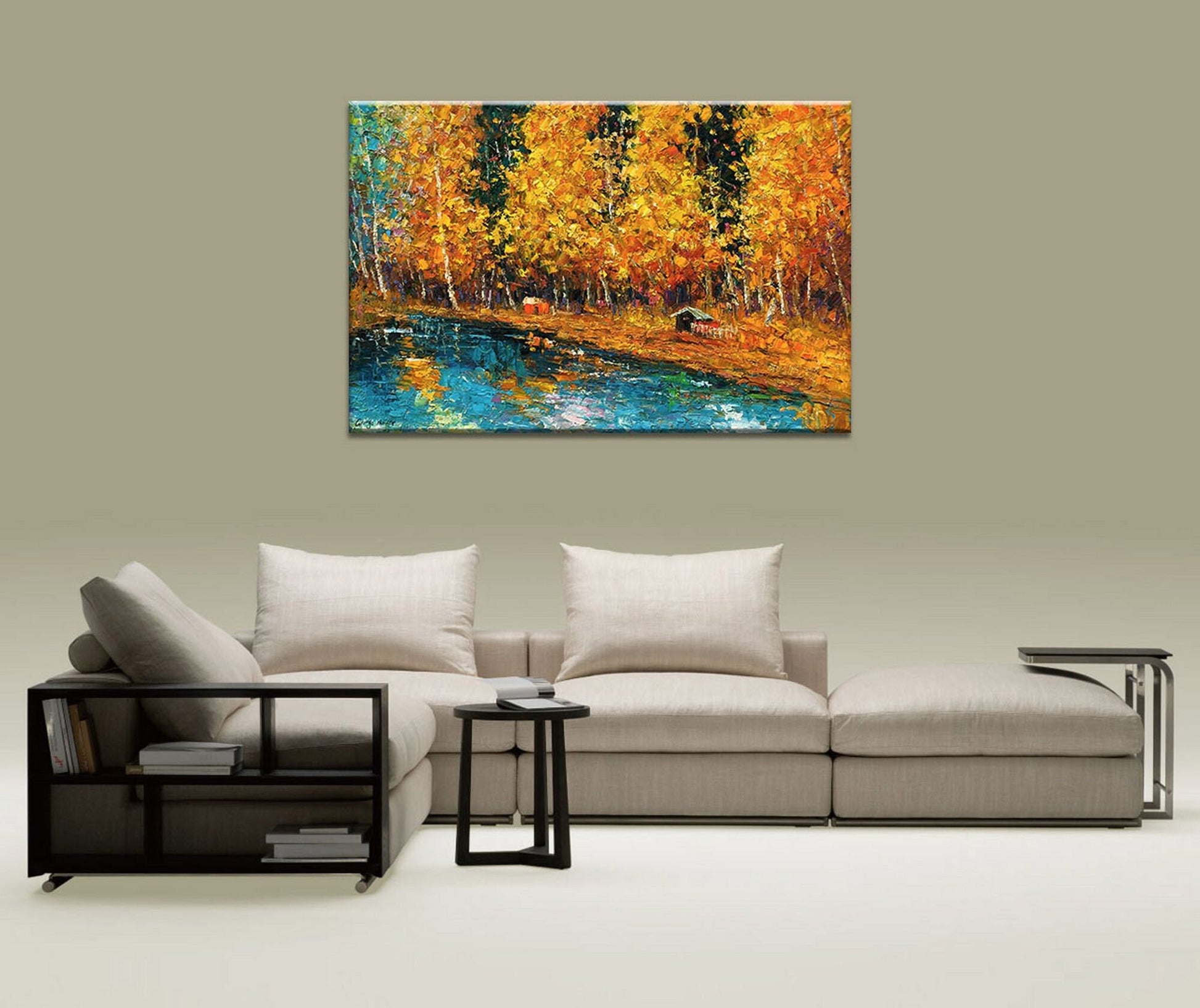 Original Oil Painting Landscape, Large Abstract Painting, Contemporary Art, Canvas Art, Original Artwork, livingroom Decor, Abstract Art