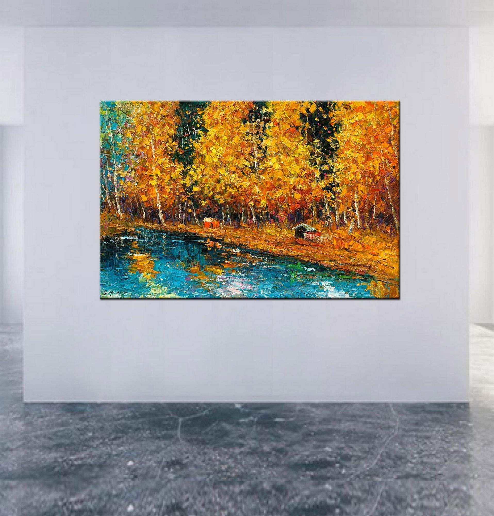 Original Oil Painting Landscape, Large Abstract Painting, Contemporary Art, Canvas Art, Original Artwork, livingroom Decor, Abstract Art