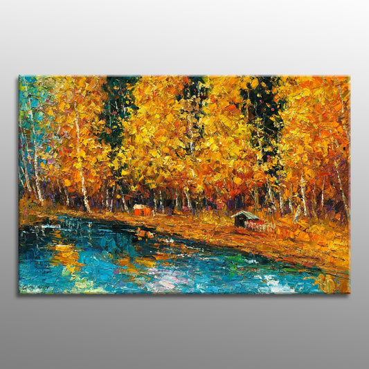 Original Oil Painting Landscape, Large Abstract Painting, Contemporary Art, Canvas Art, Original Artwork, livingroom Decor, Abstract Art