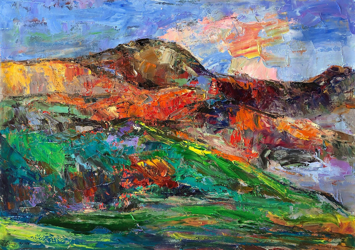 Original Abstract Landscape Oil Painting, Canvas Art, Paintings On Canvas, Landscape Wall Art, Extra Large Abstract Painting, Handmade Art