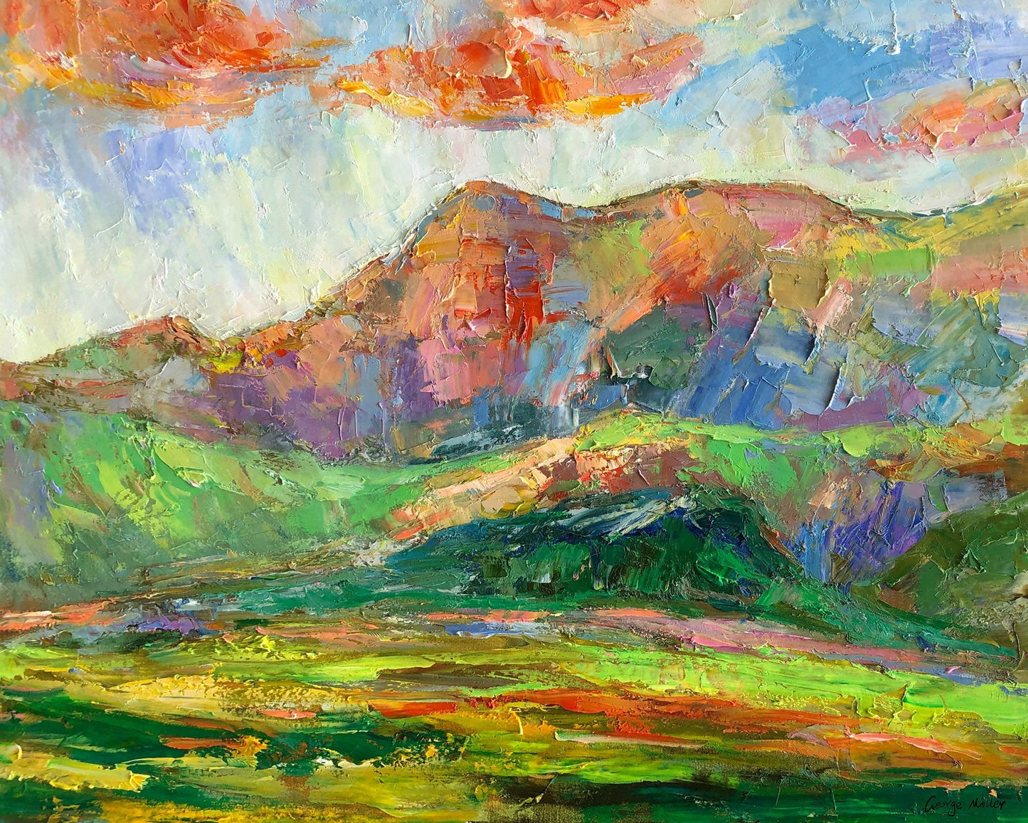 Add a touch of modern elegance to your home or office with this Large Wall Art Impasto Oil Painting - Original Artwork at its finest