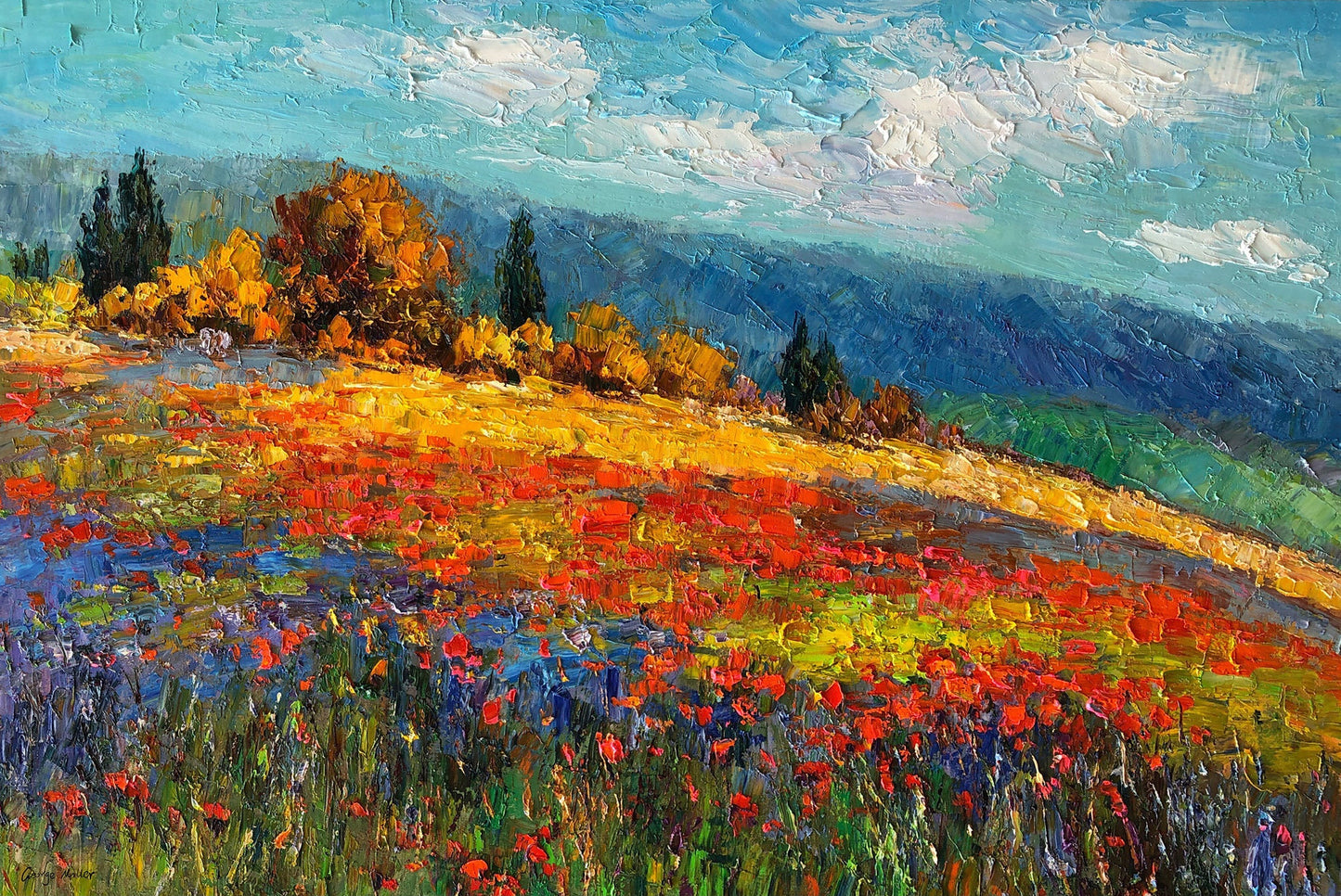 Large Canvas Painting, Abstract Landscape Painting, Abstract Art, Contemporary Art, Abstract Canvas Art, Original Oil Painting, Wall Decor