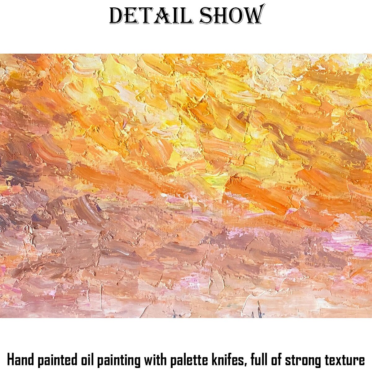 Original Oil Painting: Pacific Sunset Seascape - Modern Wall Art | 32x48 inches, Abstract Painting Seascape, Large Painting, Modern Wall Art