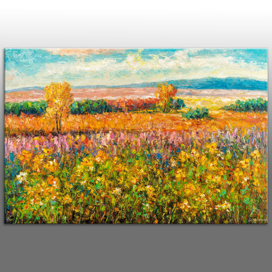 Oil Painting, Landscape Painting, Canvas Art, Landscape Oil Painting, Palette Knife Painting, Large Wall Art, Abstract Landscape Painting