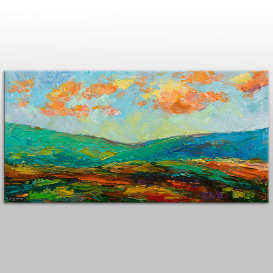 Abstract Art, Large Abstract Painting, Canvas Art, Kitchen Decor, Wall Art, Original Painting, Modern Art, Abstract Oil Painting, Orange