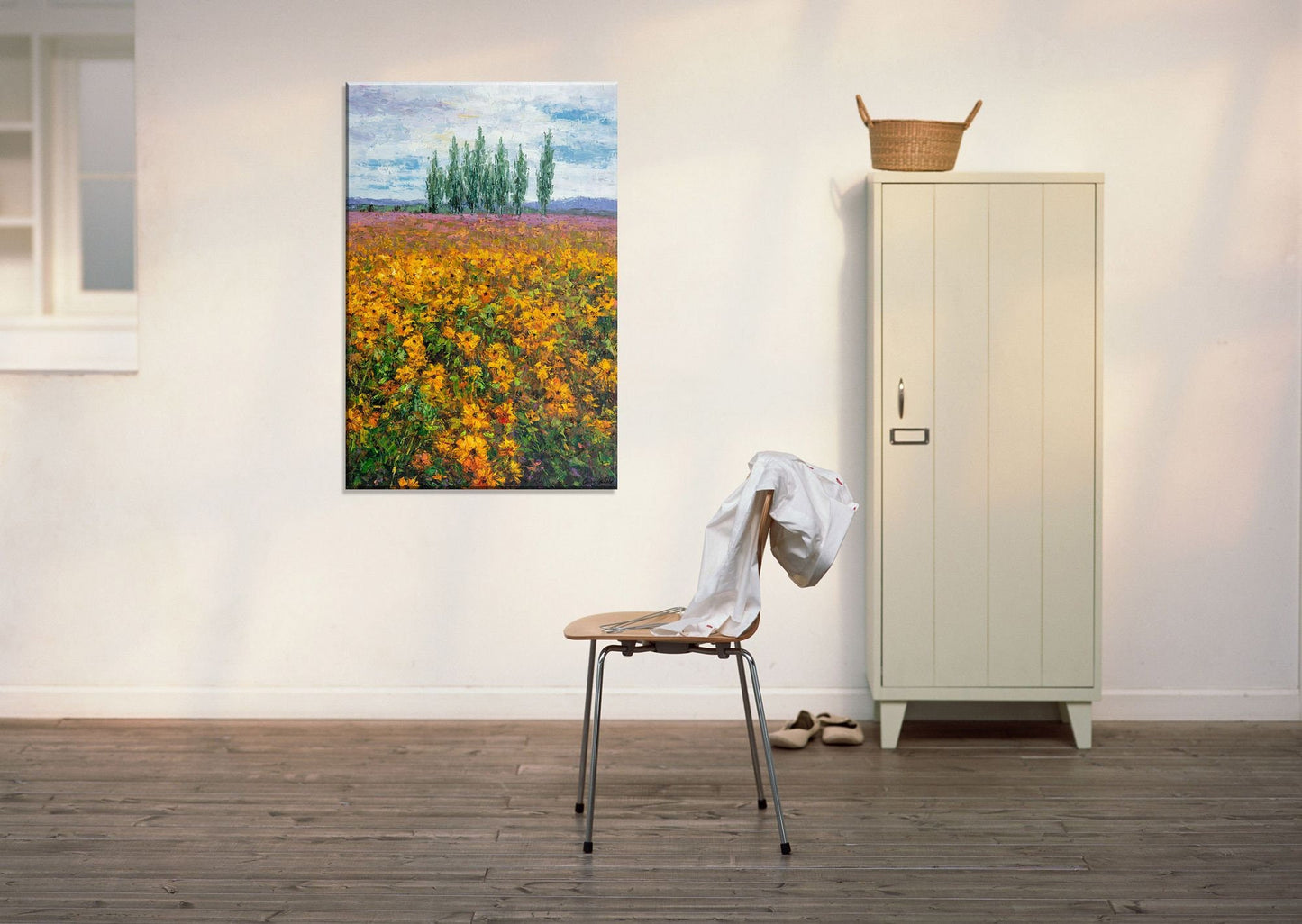 Oil Painting, Sunflower Garden Abstract Painting, Landscape Painting, Abstract Oil Painting, Abstract Landscape, Original Art Abstract