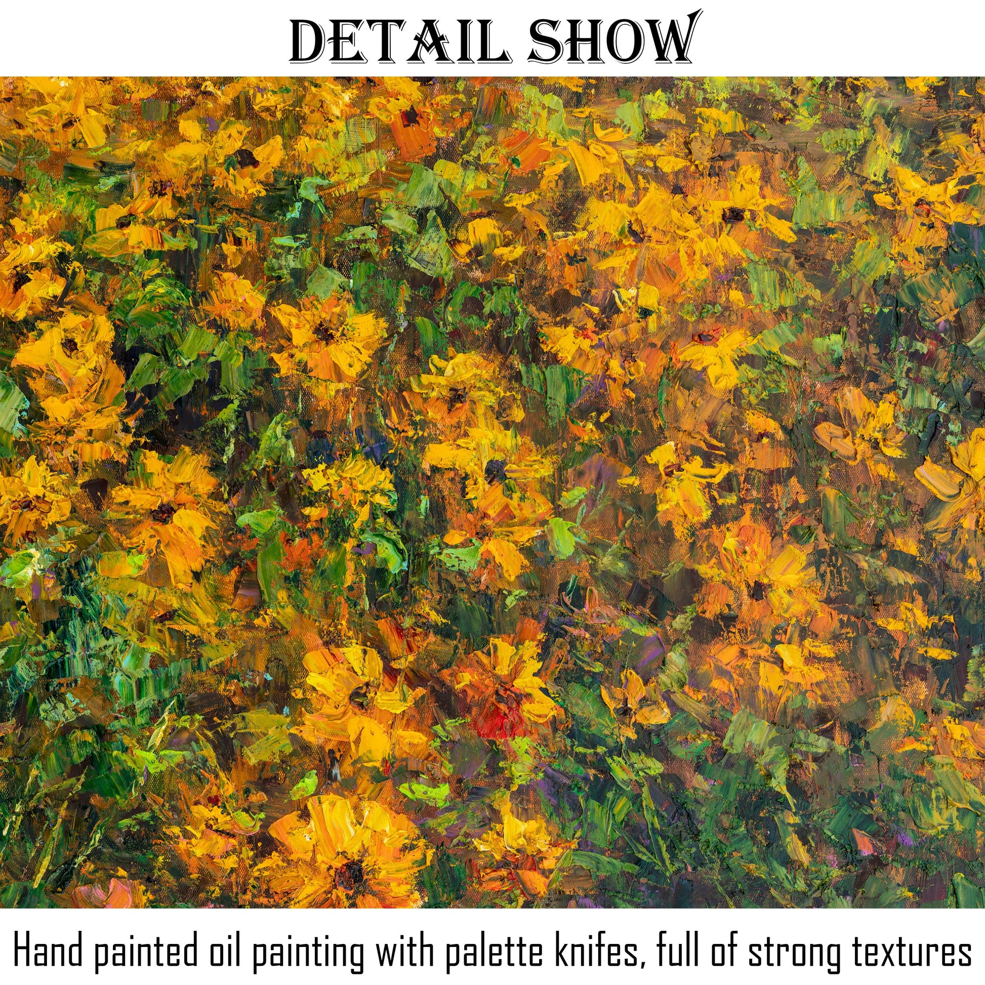 Oil Painting, Sunflower Garden Abstract Painting, Landscape Painting, Abstract Oil Painting,  Abstract Landscape, Original Art Abstract