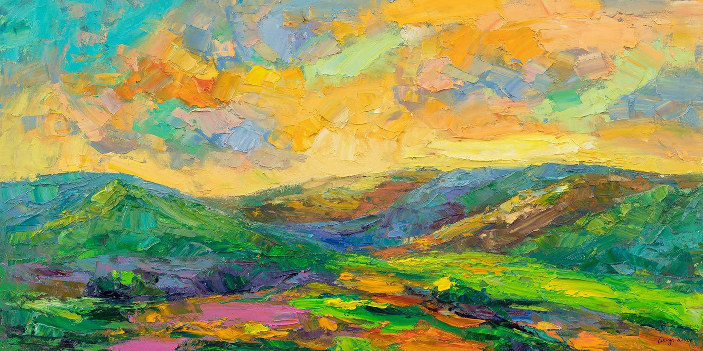 Abstract Landscape Painting, Abstract Canvas Painting, Large Abstract Painting, Original Art, Painting Abstract, Rustic Decor, Modern Art