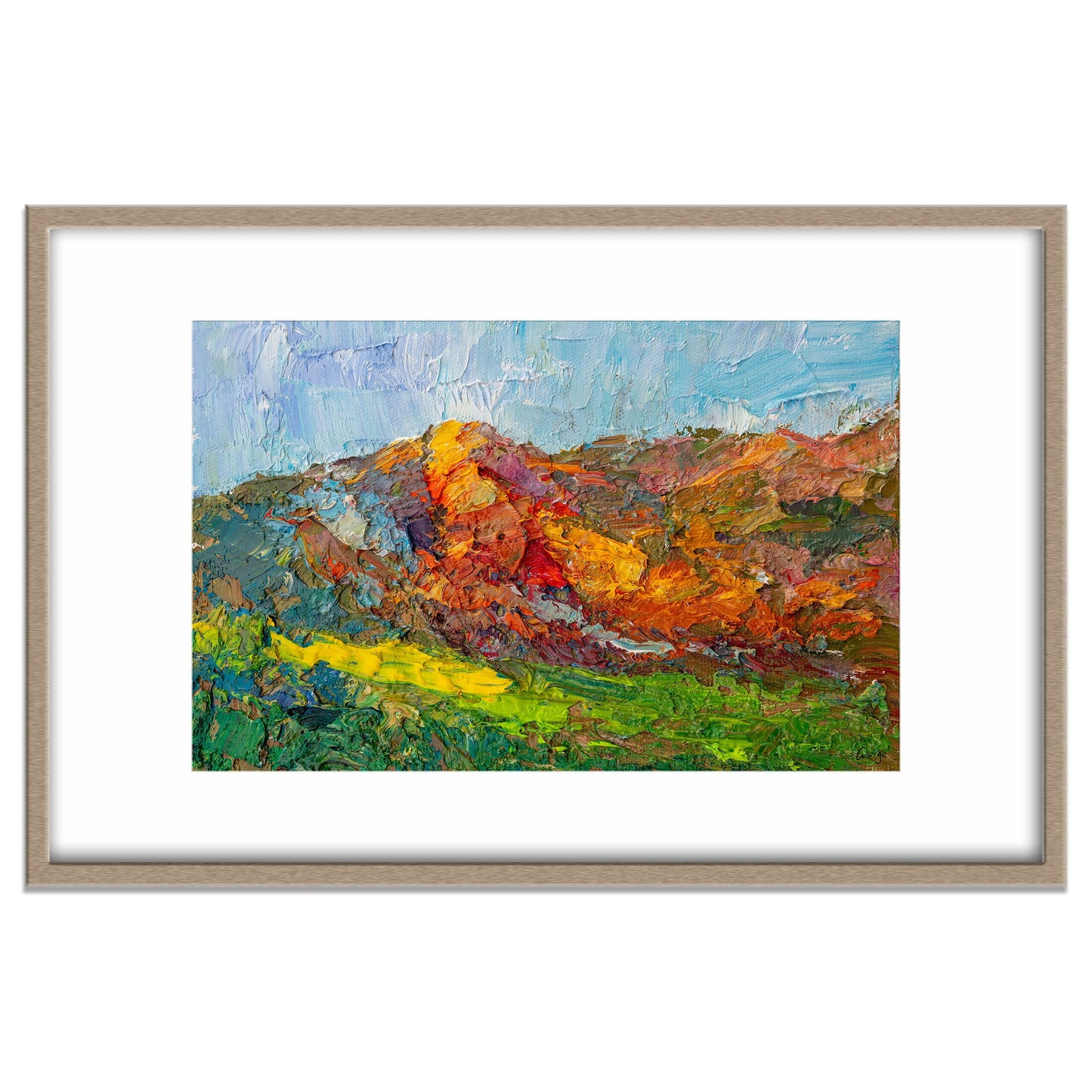 Canvas Art, Small Painting Landscape Mountains, Contemporary Painting, Small Canvas Wall Art, Original Landscape Oil Paintings, Abstract Art