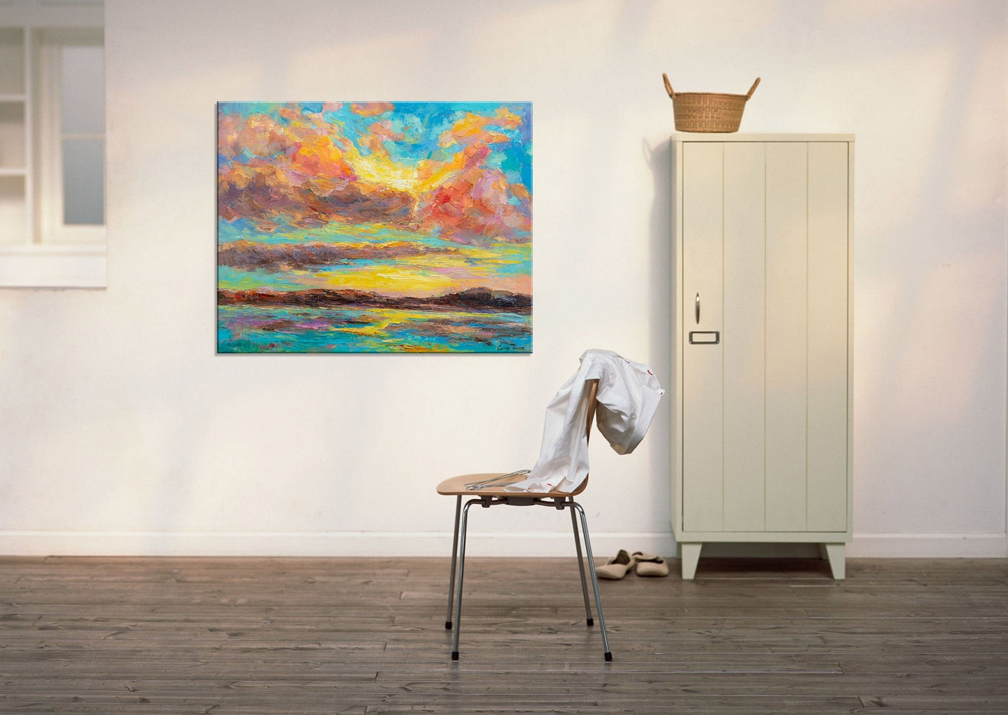 Abstract Art, Abstract Painting, Large Art, Seascape, Skyscape at Dawn, Large Abstract Painting, Landscape Oil Painting, Painting On Canvas