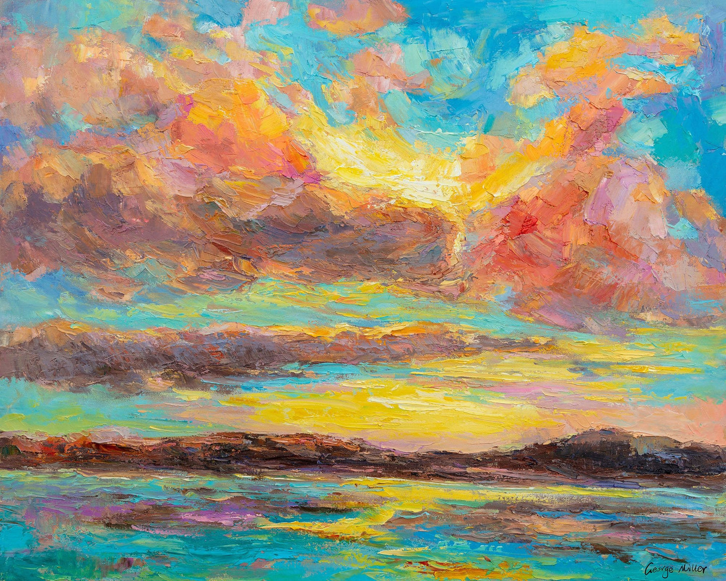 Abstract Art, Abstract Painting, Large Art, Seascape, Skyscape at Dawn, Large Abstract Painting, Landscape Oil Painting, Painting On Canvas