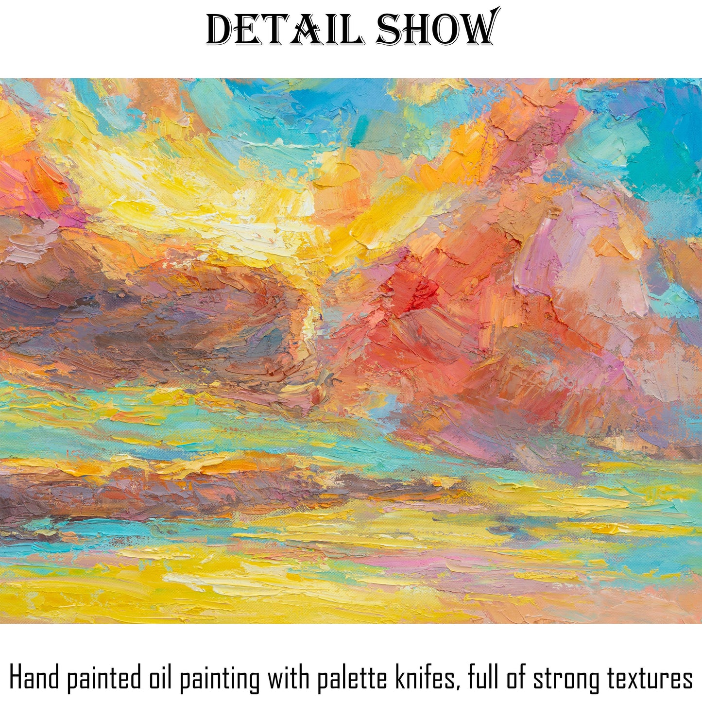 Abstract Art, Abstract Painting, Large Art, Seascape, Skyscape at Dawn, Large Abstract Painting, Landscape Oil Painting, Painting On Canvas