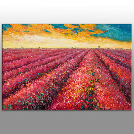 Landscape Painting, Oil Painting Tuscany, Modern Art, Palette Knife Art, Oil Painting Original, Canvas Art, Large Wall Art, Oil Painting