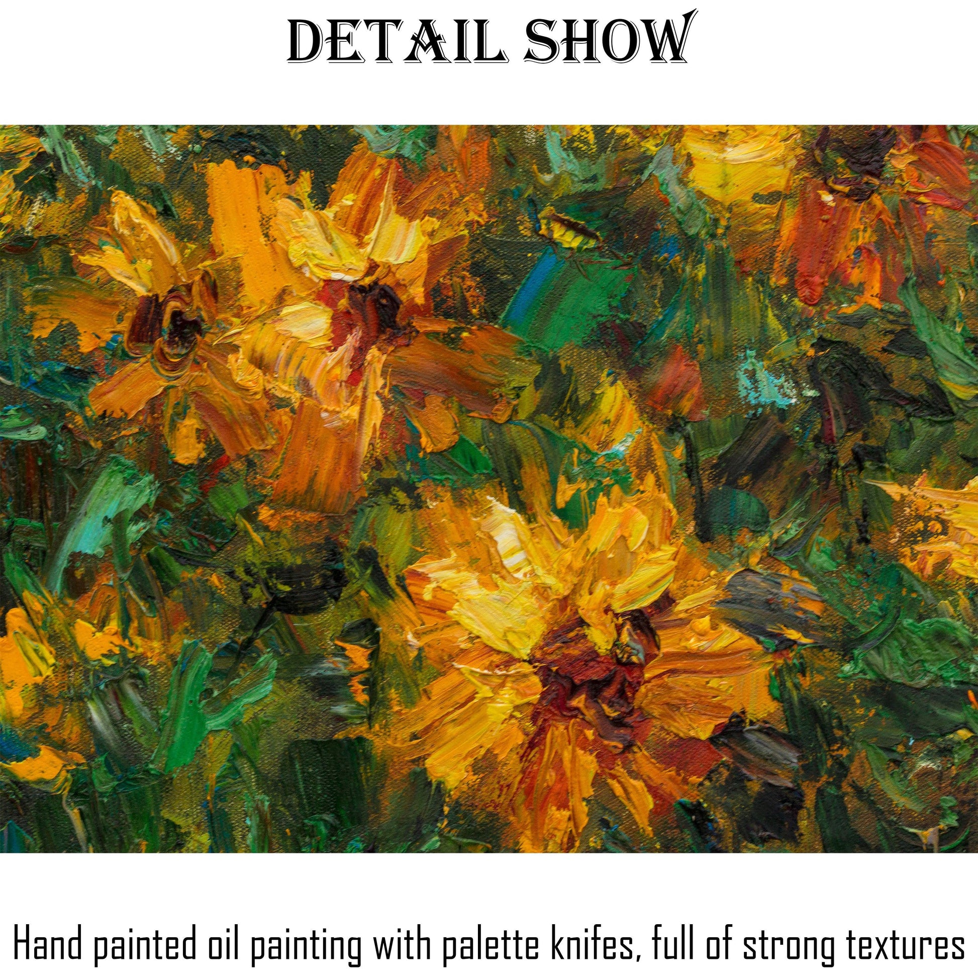 Landscape Painting Tuscany Sunflower Fields, Abstract Landscape Painting, Canvas Art, Wall Art, Contemporary Painting, Canvas Art