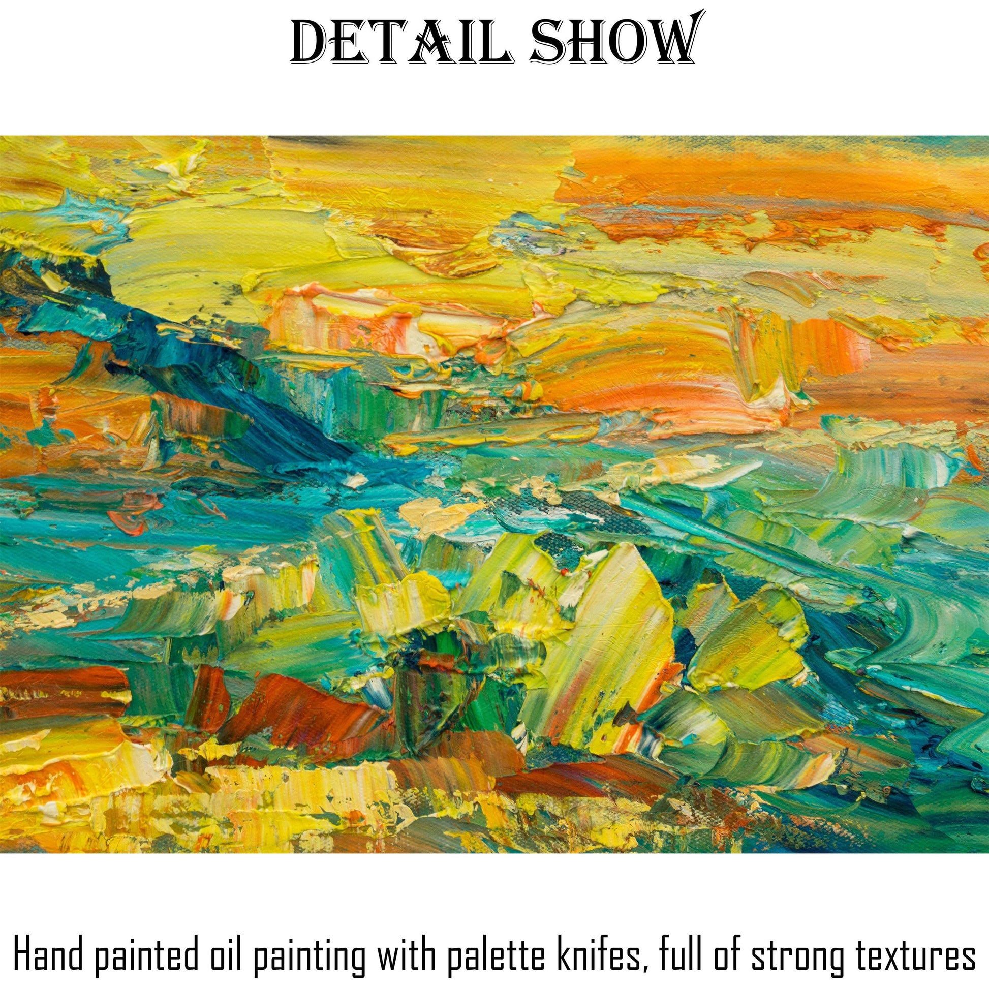 Autumn Landscape Oil Painting, Kitchen Wall Art, Canvas Painting, Canvas Wall Decor, Original Landscape Painting, Palette Knife Painting
