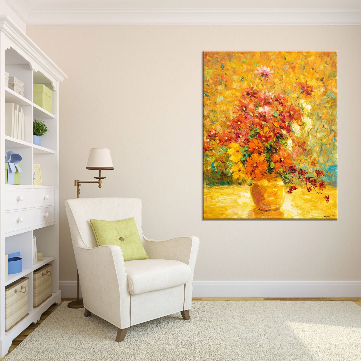 Oil Painting Art, Flower Painting, Contemporary Painting, Bedroom Wall Decor, Flower Art, Large Abstract Painting, Abstract Oil Painting