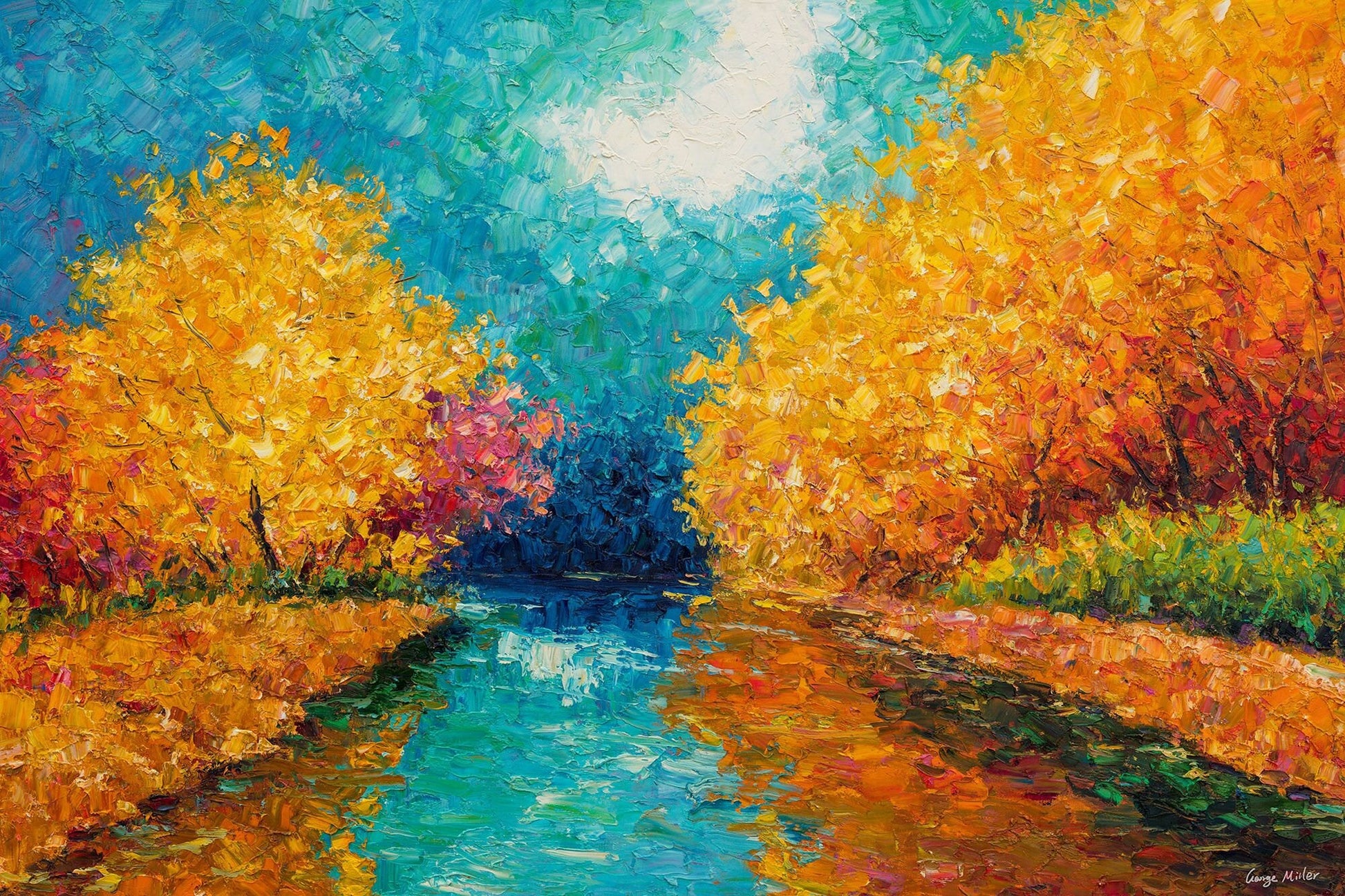 Large Landscape Painting, Original Oil Painting, Canvas Art, Modern Art, Large Art, Spring Moutain Woods, Oil Painting Abstract, Wall Art
