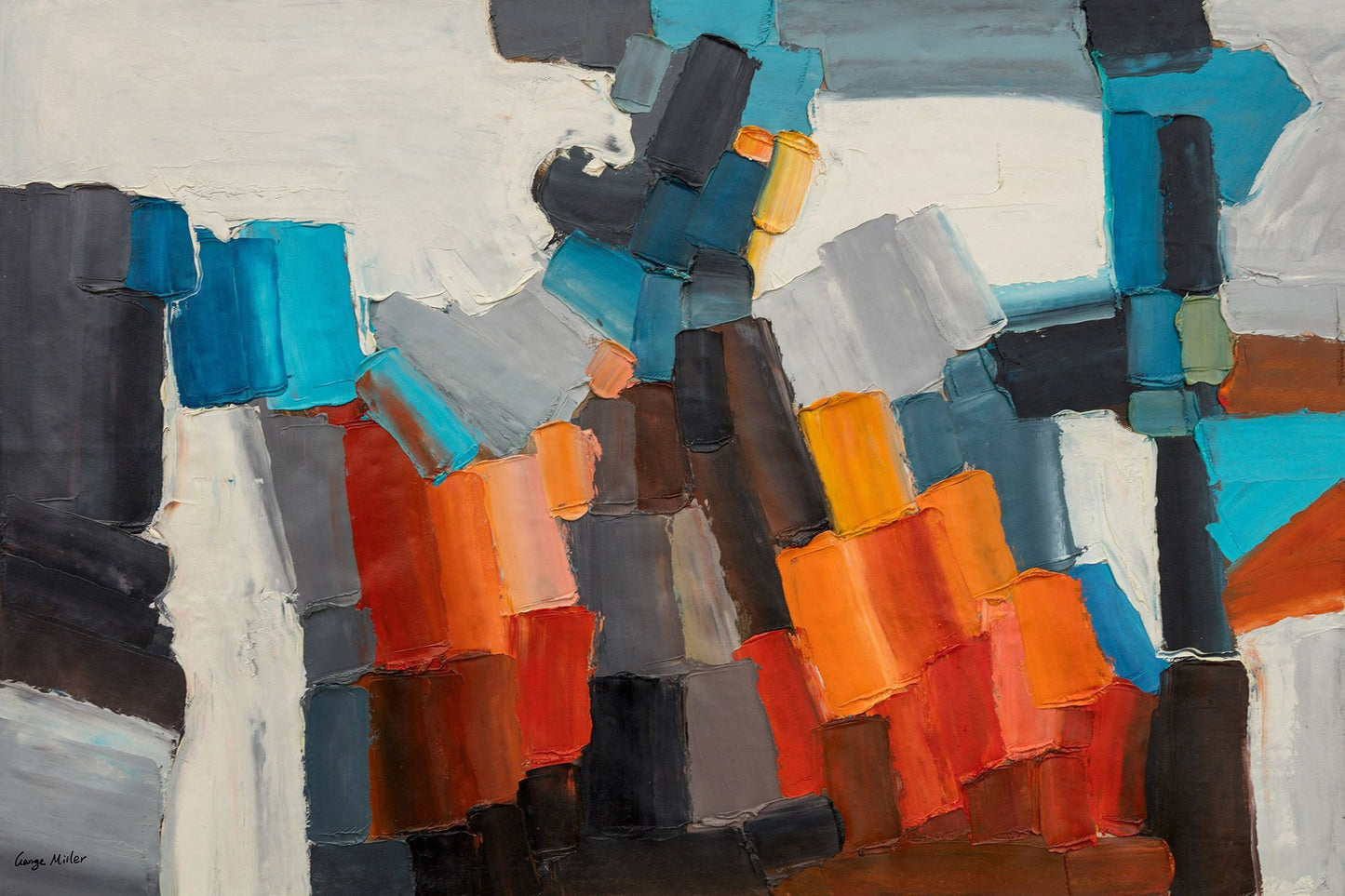 Abstract Painting, Black and White, Large Canvas Painting, Original Abstract Art, Canvas Painting, Canvas Wall Decor, Palette Knife Art