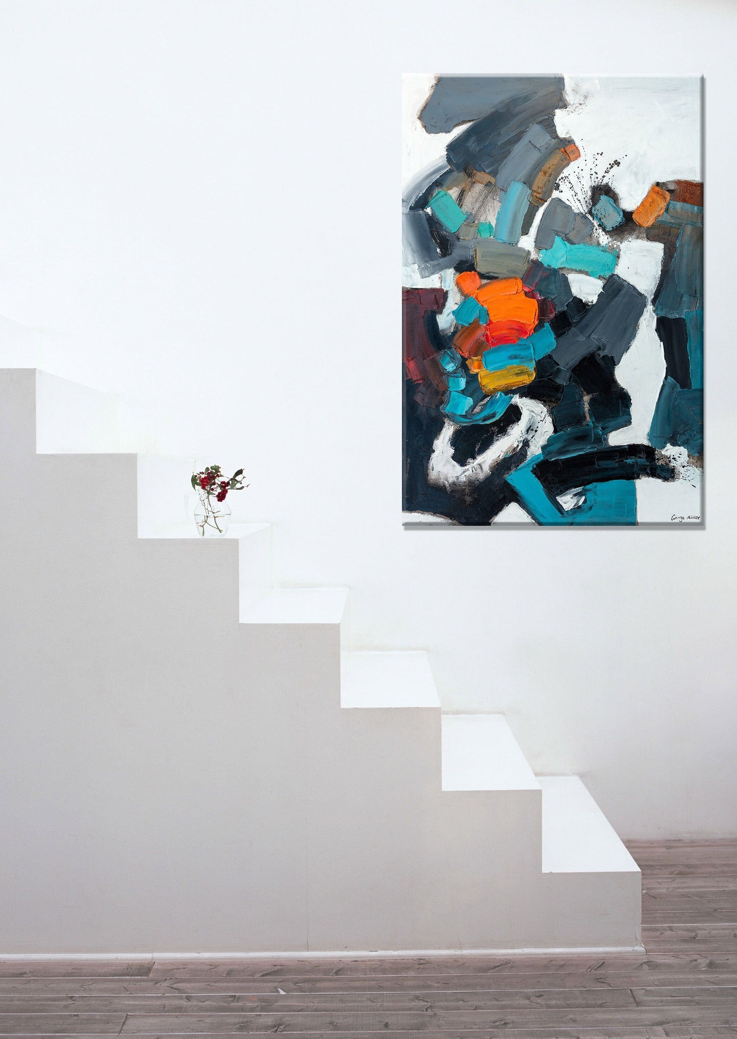 Abstract Art, Large Abstract Painting, Contemporary Art, Canvas Wall Decor, Canvas Art, Original Abstract Painting, Black and White Art