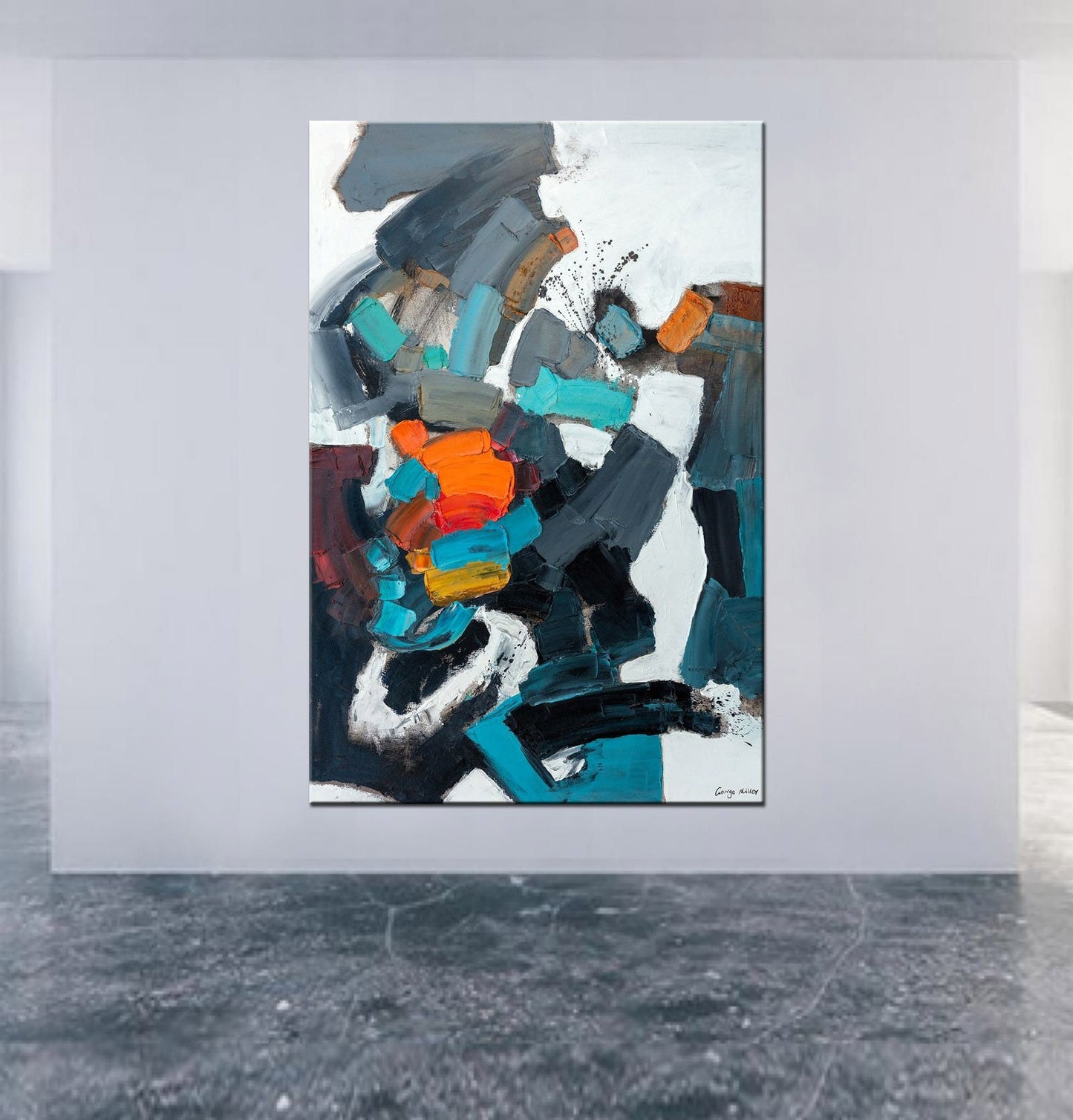 Abstract Art, Large Abstract Painting, Contemporary Art, Canvas Wall Decor, Canvas Art, Original Abstract Painting, Black and White Art