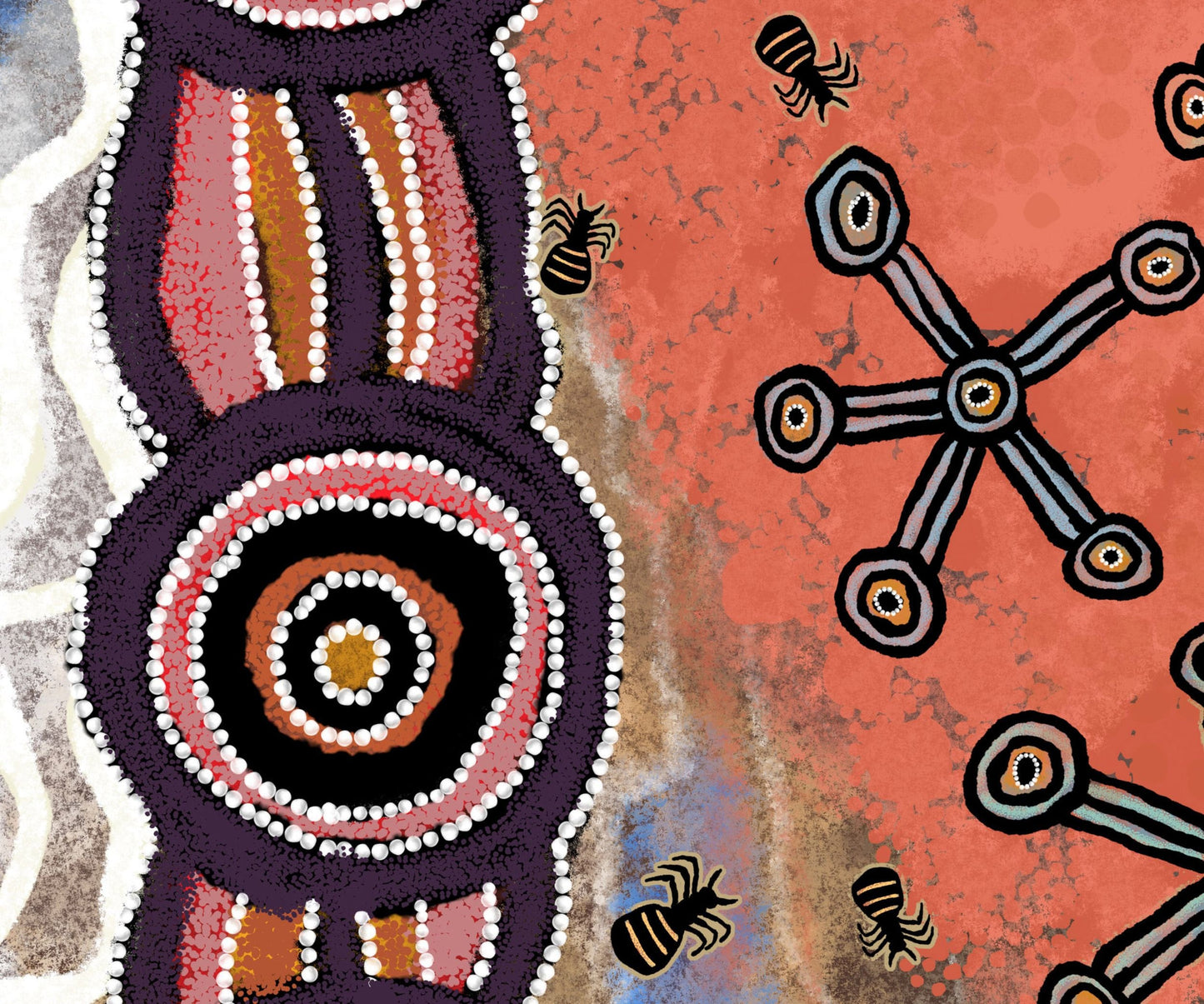 Prints Wall Art, Australian Aboriginal Art Print, Wall Art Prints, Abstract Art Print, Art, Artwork, Modern Wall Art, Home Décor Rustic