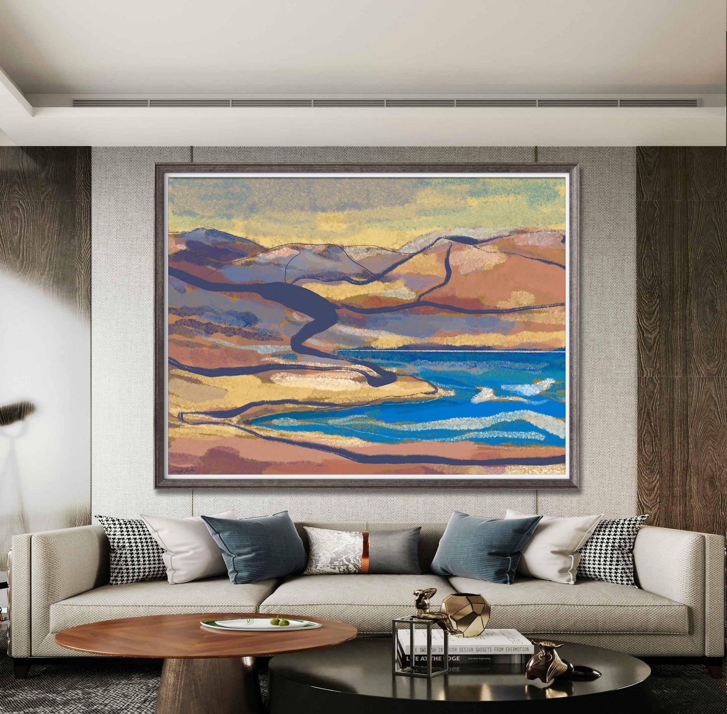 Abstract Landscape Prints Art, Watercolor Flowers Painting, Wall Art Prints, Abstract Print, Art Prints Watercolor, Modern Art Print