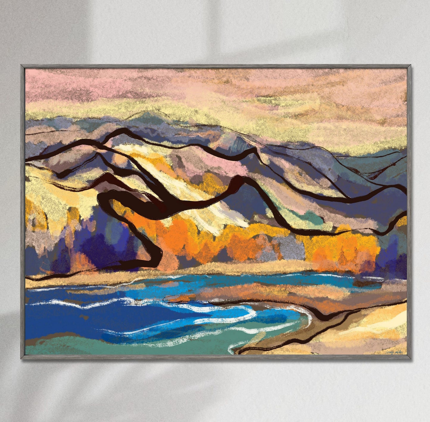Giclée Print Mountain Landscape Prints Wall Art, Watercolor Painting, Wall Art Prints Nature, Abstract Wall Art, Art Print, Dorm Decor