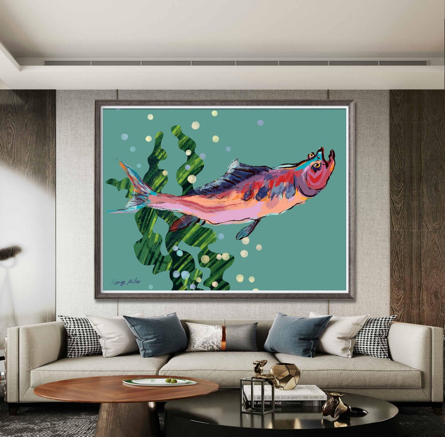 Tropical Fish Print Art, Canvas Print, Wall Art Prints, Abstract Art Prints, Art Print Watercolor, Modern Art Painting, Original Art Prints