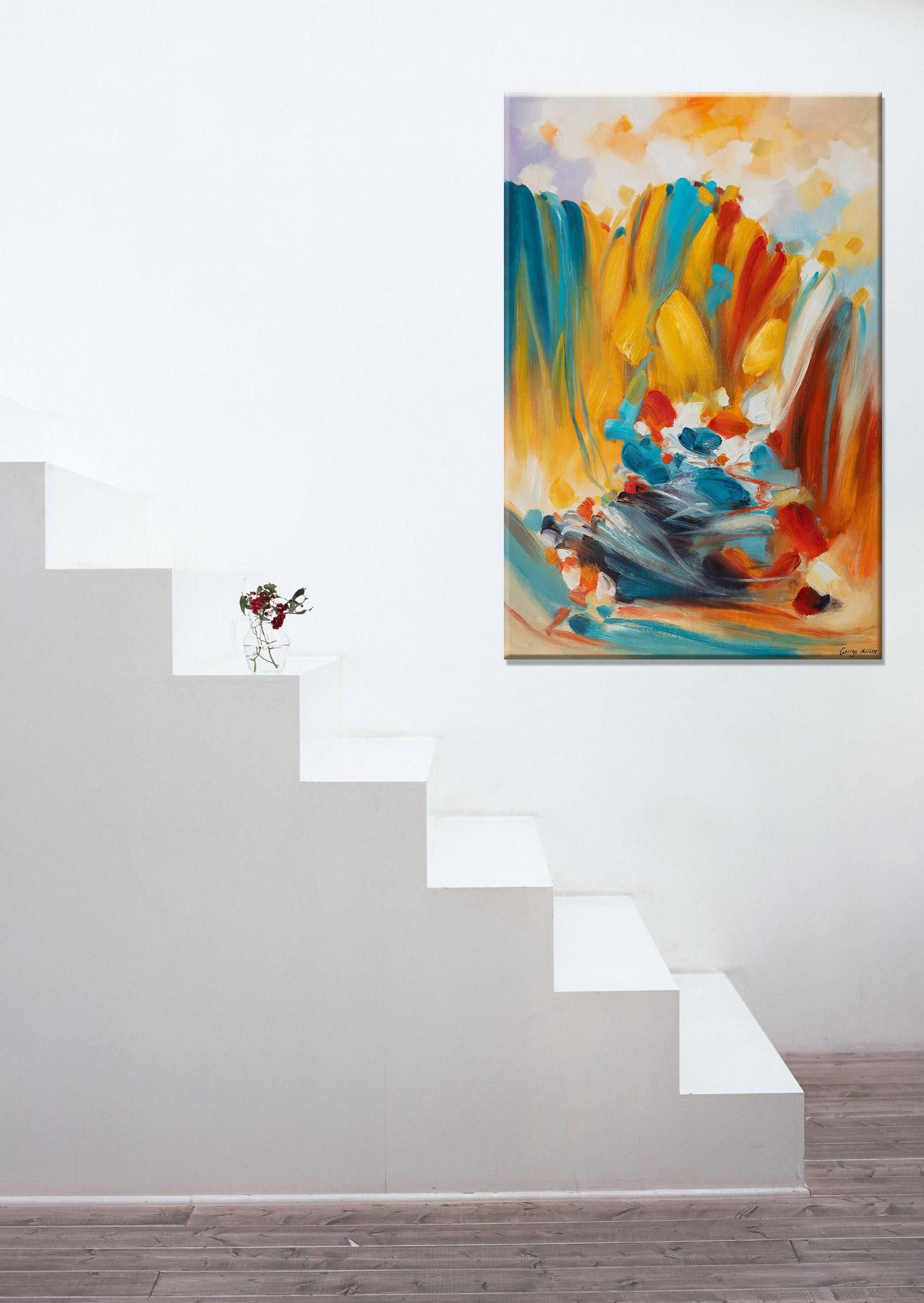 Abstract Oil Painting, Large Abstract Painting, Canvas Art, Extra Large Wall Art, Original Abstract Painting, Rustic Home Decor, Modern Art