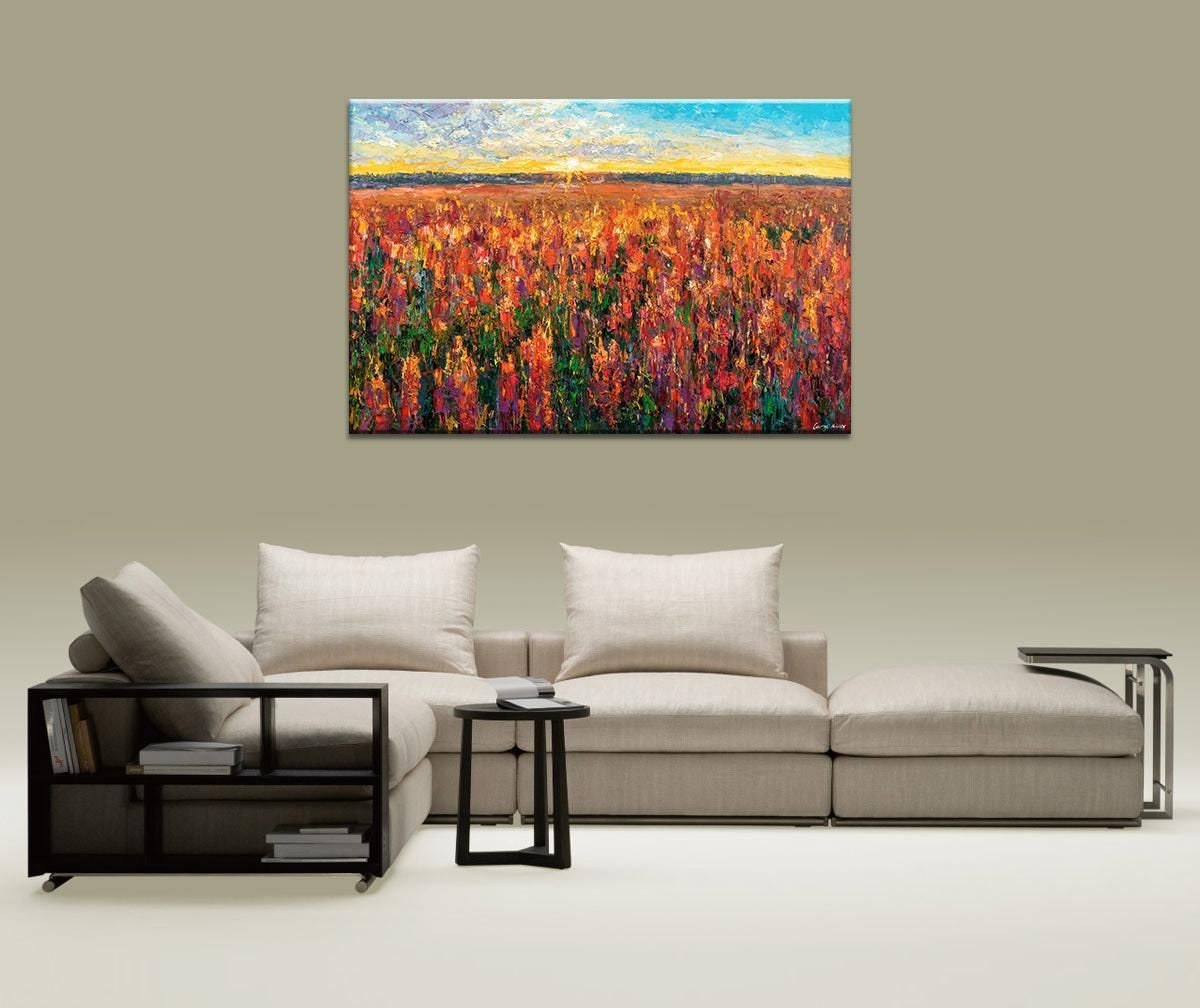 Landscape Painting, Canvas Painting, Tunscany Oil Painting, Bedroom Wall Art, Large Canvas Art, Original Oil Painting, Abstract Painting