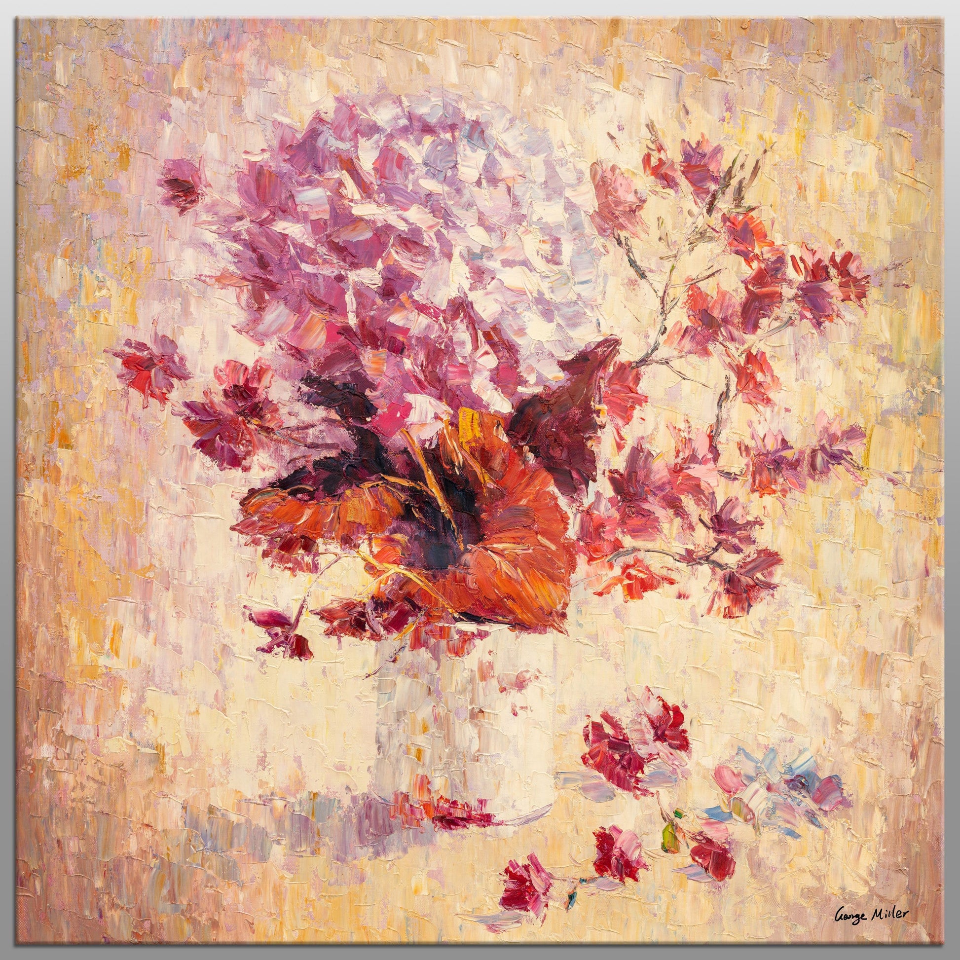 Flower Painting, Flower Art, Contemporary Painting, Oil Painting Abstract, Canvas Art, Wall Art Canvas, Oil Painting Original, Palette Knife