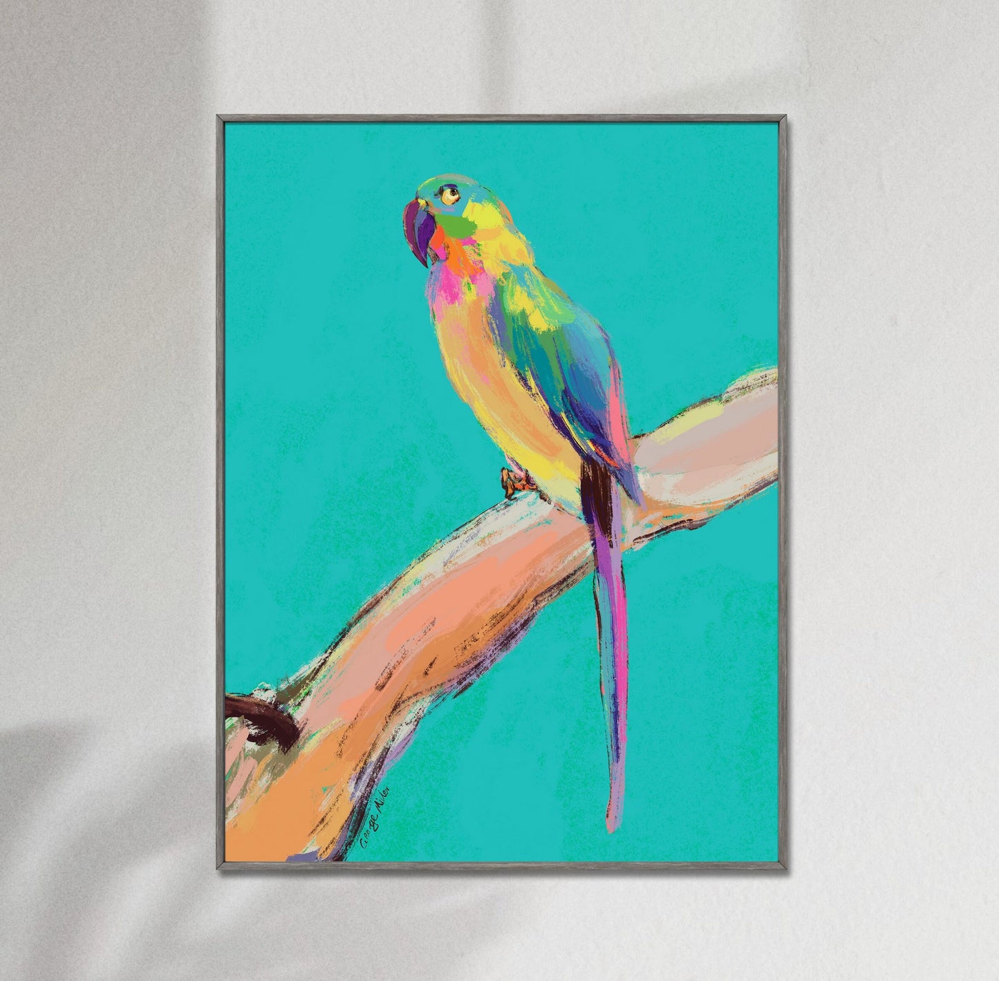 Parrot Bird Prints Wall Art, Watercolor Abstract, Wall Art Prints, Abstract Art Print, Art Print Watercolor, Artwork, Modern Art, Canvas Art