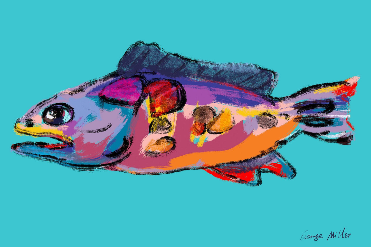Tropical Fish Print, Abstract Art Print, Wall Art Abstract, Abstract Artwork, Art Prints, Artwork, Modern Art Print, Original Modern Art