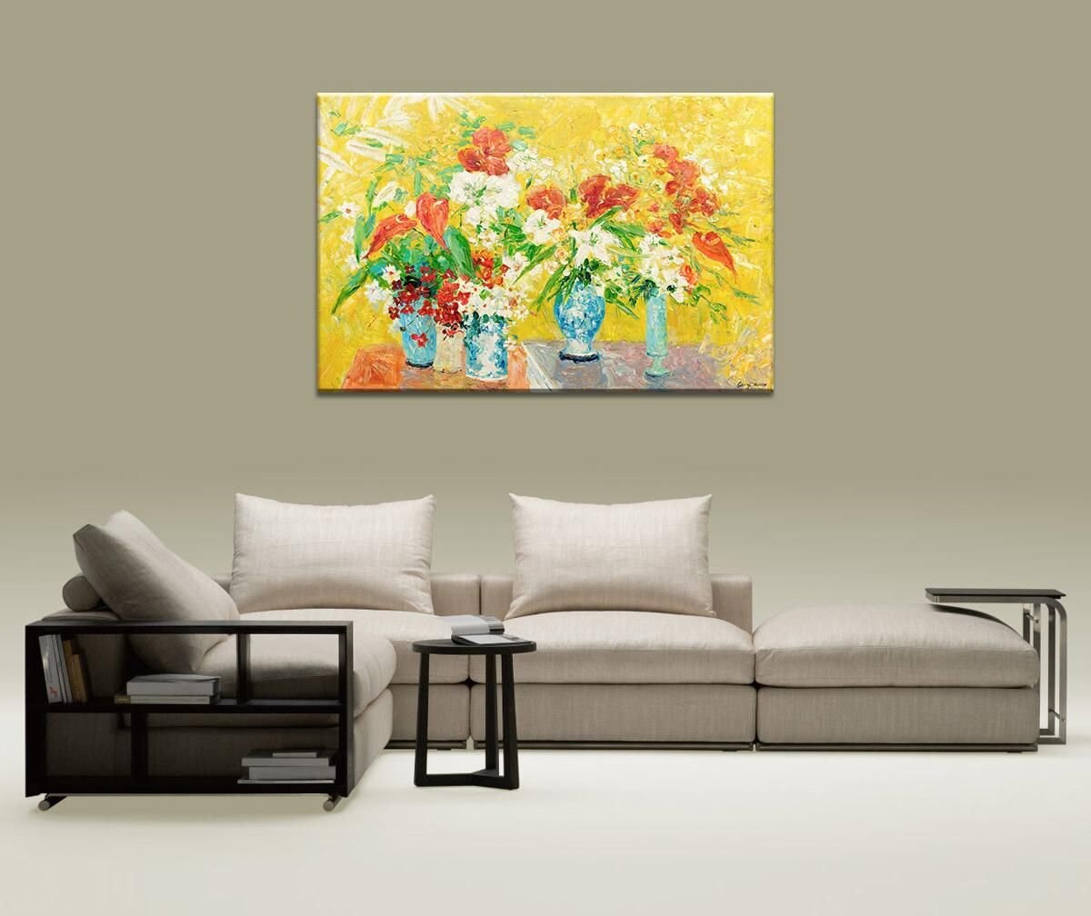 Oil Painting, Flower Painting, Large Painting, Modern Painting, Abstract Canvas Painting, Flower Art, Abstract Art, Original Oil Painting