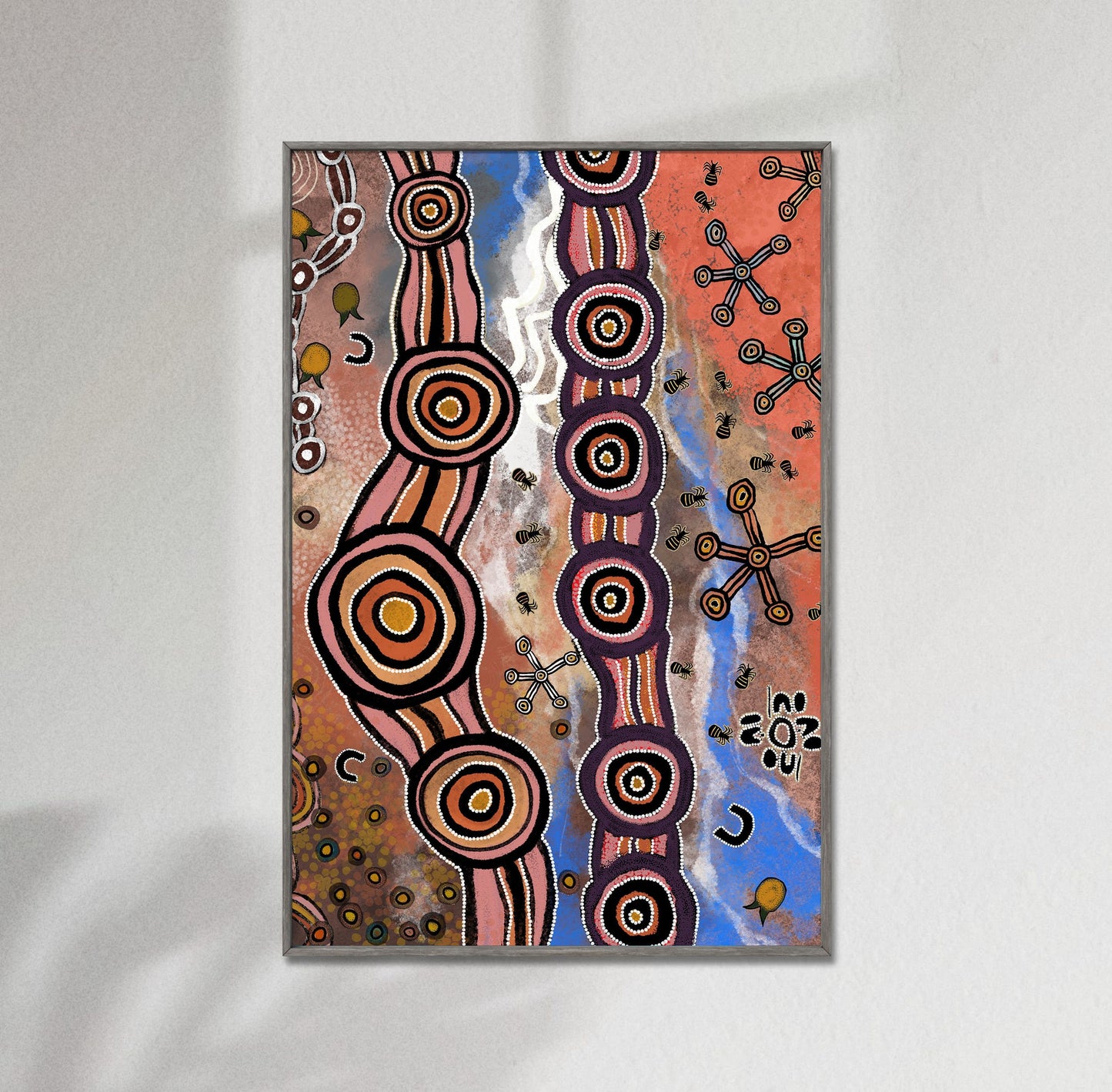 Prints Wall Art, Australian Aboriginal Art Print, Wall Art Prints, Abstract Art Print, Art, Artwork, Modern Wall Art, Home Décor Rustic