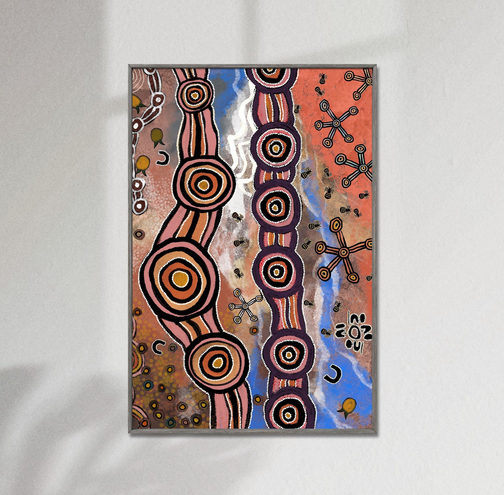 Prints Wall Art, Australian  Aboriginal Art Print, Wall Art Prints, Abstract Art Print, Art, Artwork, Modern Wall Art, Home Décor Rustic