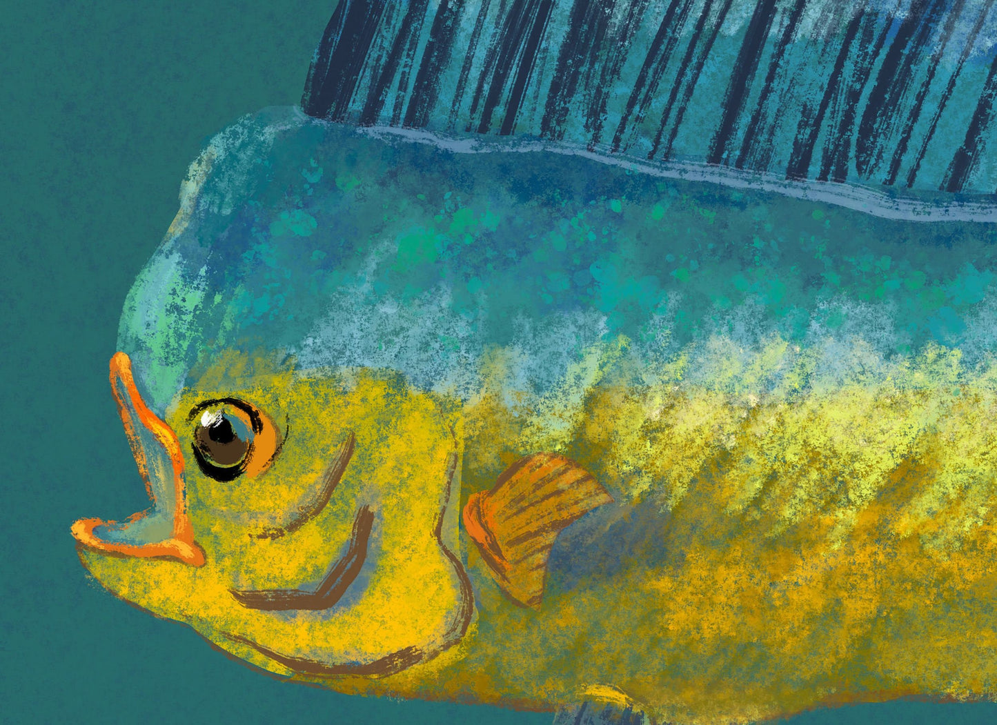 Mahi Mahi Print, Watercolor Print, Wall Art Prints, Abstract Wall Art, Art Painting, Artwork, Modern Wall Decor, Original Art Prints