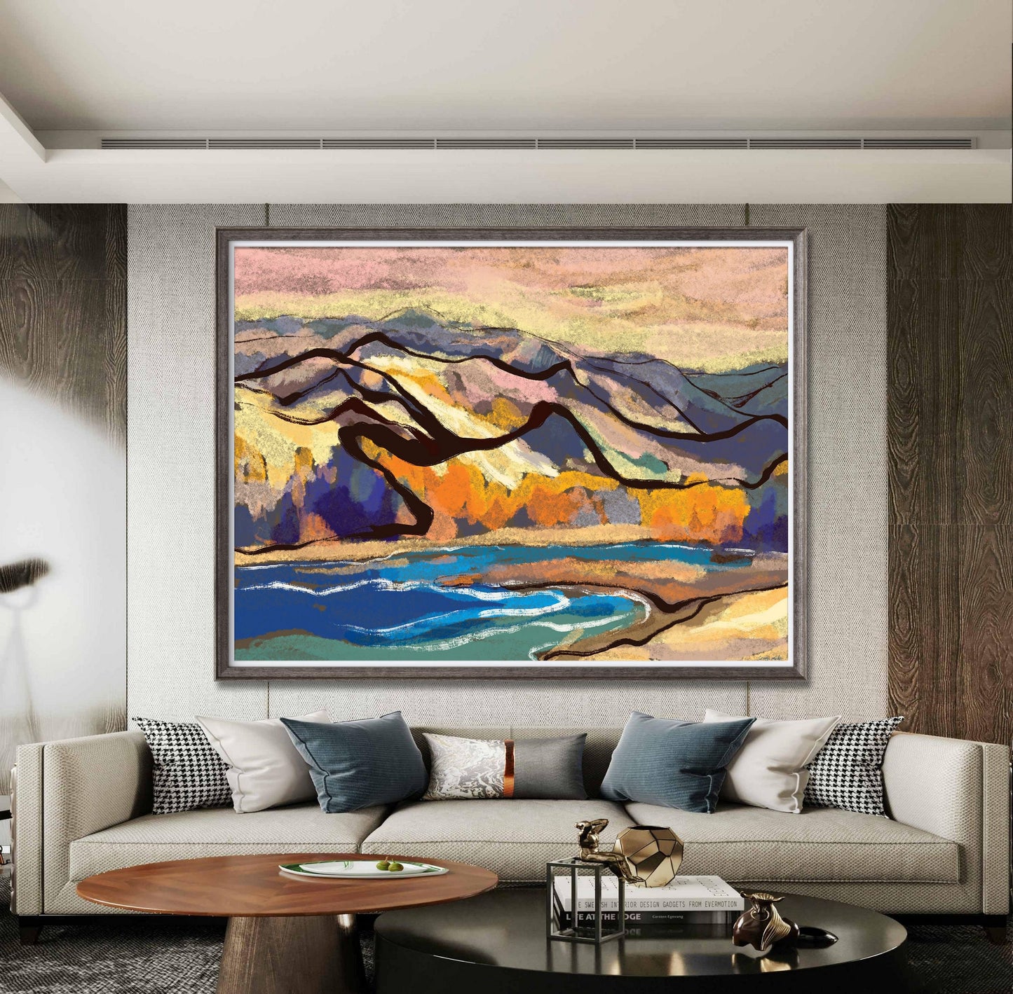 Giclée Print Mountain Landscape Prints Wall Art, Watercolor Painting, Wall Art Prints Nature, Abstract Wall Art, Art Print, Dorm Decor