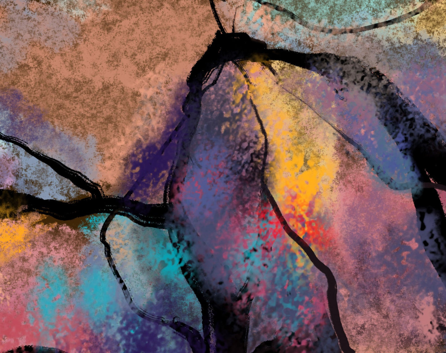 Prints For Wall Art, Abstract Landscape with Mountains, Abstract Art Prints, Art, Artwork And Prints For Walls, Modern Wall Art Abstract