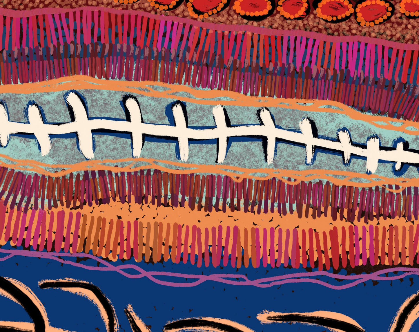 Australian Aboriginal Art Giclée Print, Prints For Wall Art, Watercolor Print, Wall Art, Abstract Watercolor Print, Modern Wall Décor