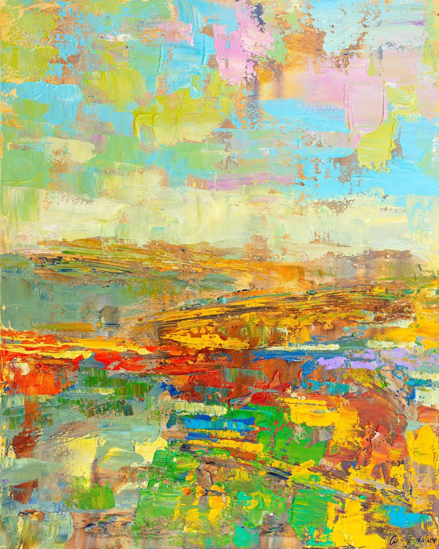 Original Abstract Landscape Painting, Canvas Art, Oil On Canvas Painting, Oversized Paintings On Canvas, Contemporary, Impasto Painting