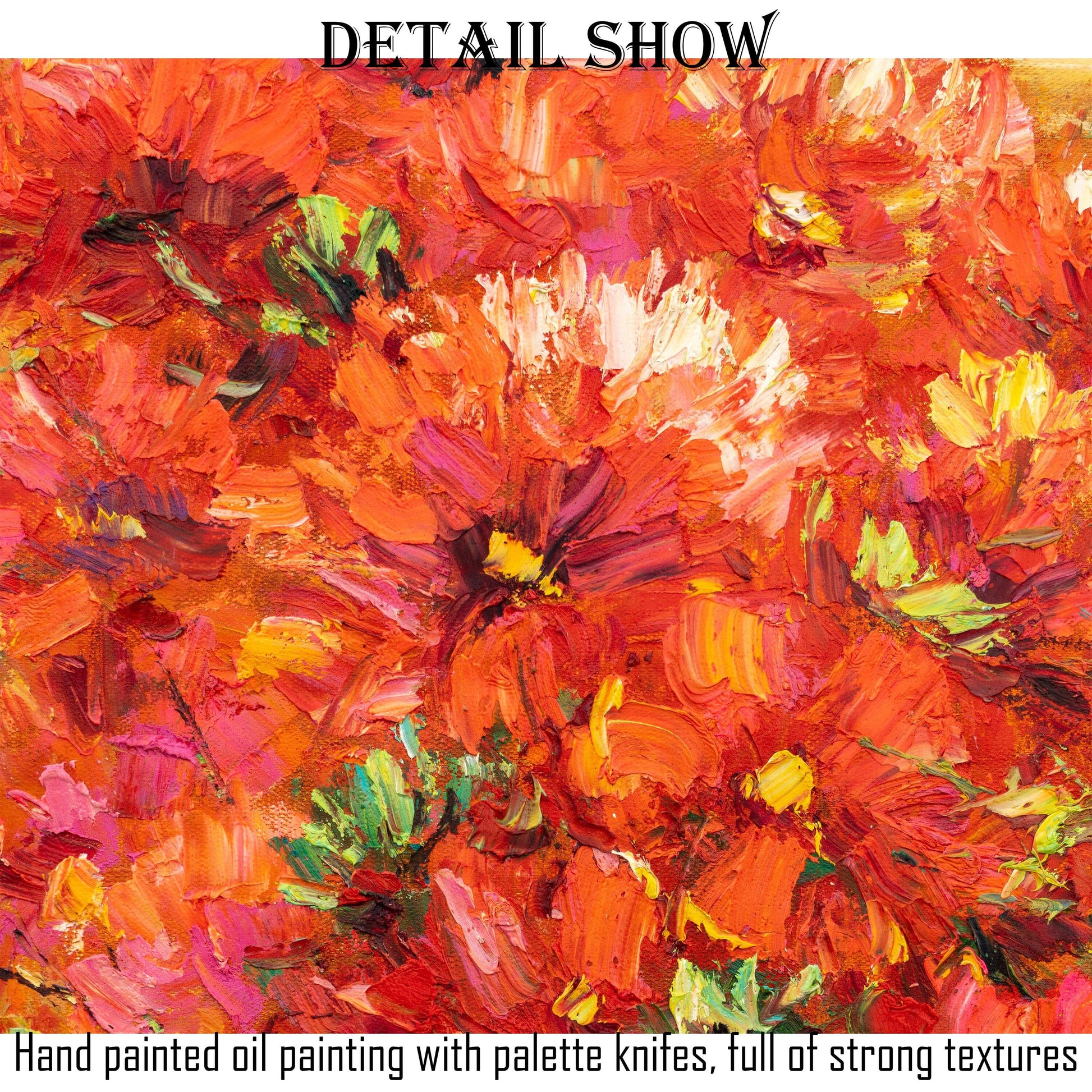 Floral Oil Painting, Wall Decor, Contemporary Art, Living Room Art, Floral Art, Original Art, Large Canvas Art, Canvas Art, Flower Painting