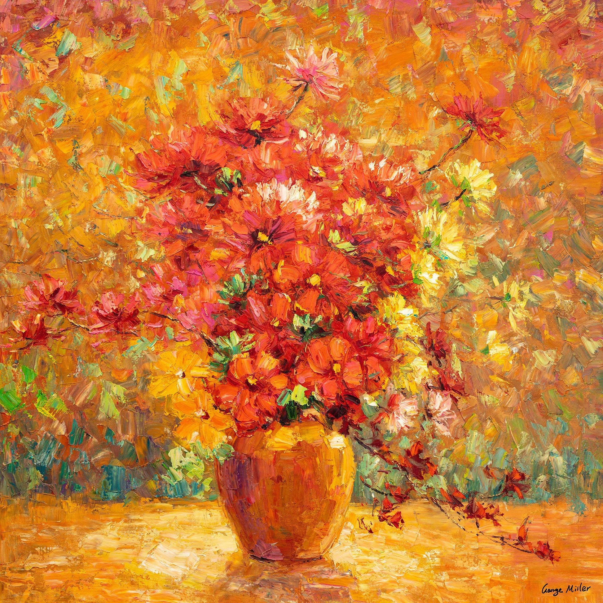 Floral Oil Painting, Wall Decor, Contemporary Art, Living Room Art, Floral Art, Original Art, Large Canvas Art, Canvas Art, Flower Painting