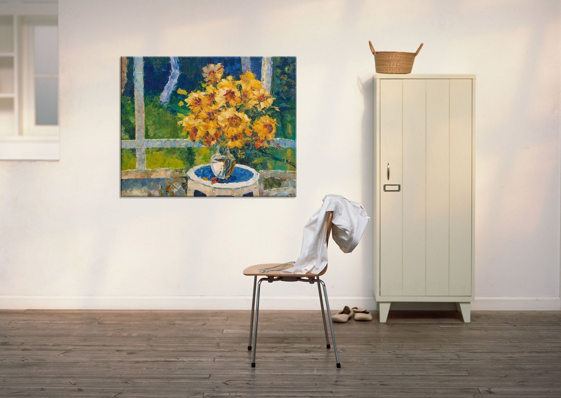 Sunflower Oil Painting, Flower Art, Large Canvas Painting, Abstract Canvas Painting, Wall Decor, Original Painting, Palette Knife Painting