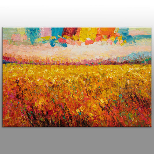 Semi-Abstract Painting, Abstract Landscape , Abstract Painting, Housewarming Gift, Original Painting, Living Room Decor, Oil Painting