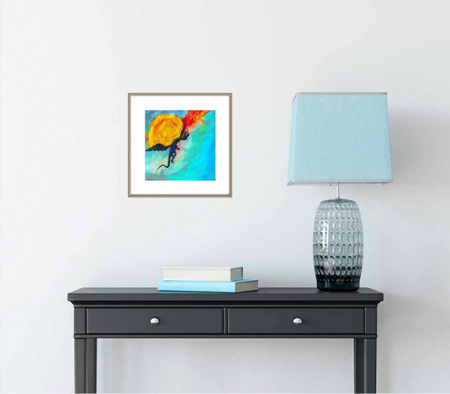 Prints Wall Art, Dragon breathing fire, Abstract Wall Art, Art Painting, Artwork Original, Modern Wall Décor, Original Painting, Vivid