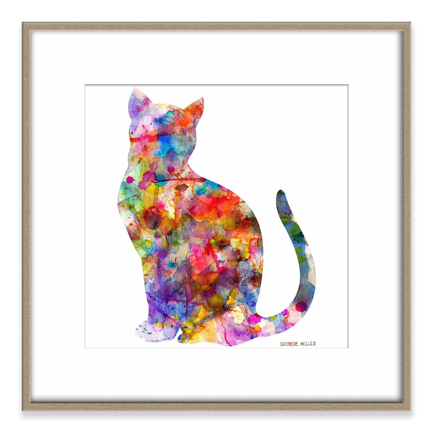 Wall Art Prints Big Cat, Abstract Art, Art Print Watercolor, Artwork, Modern Art Painting, Original Landscape Painting, Bedroom Wall Décor