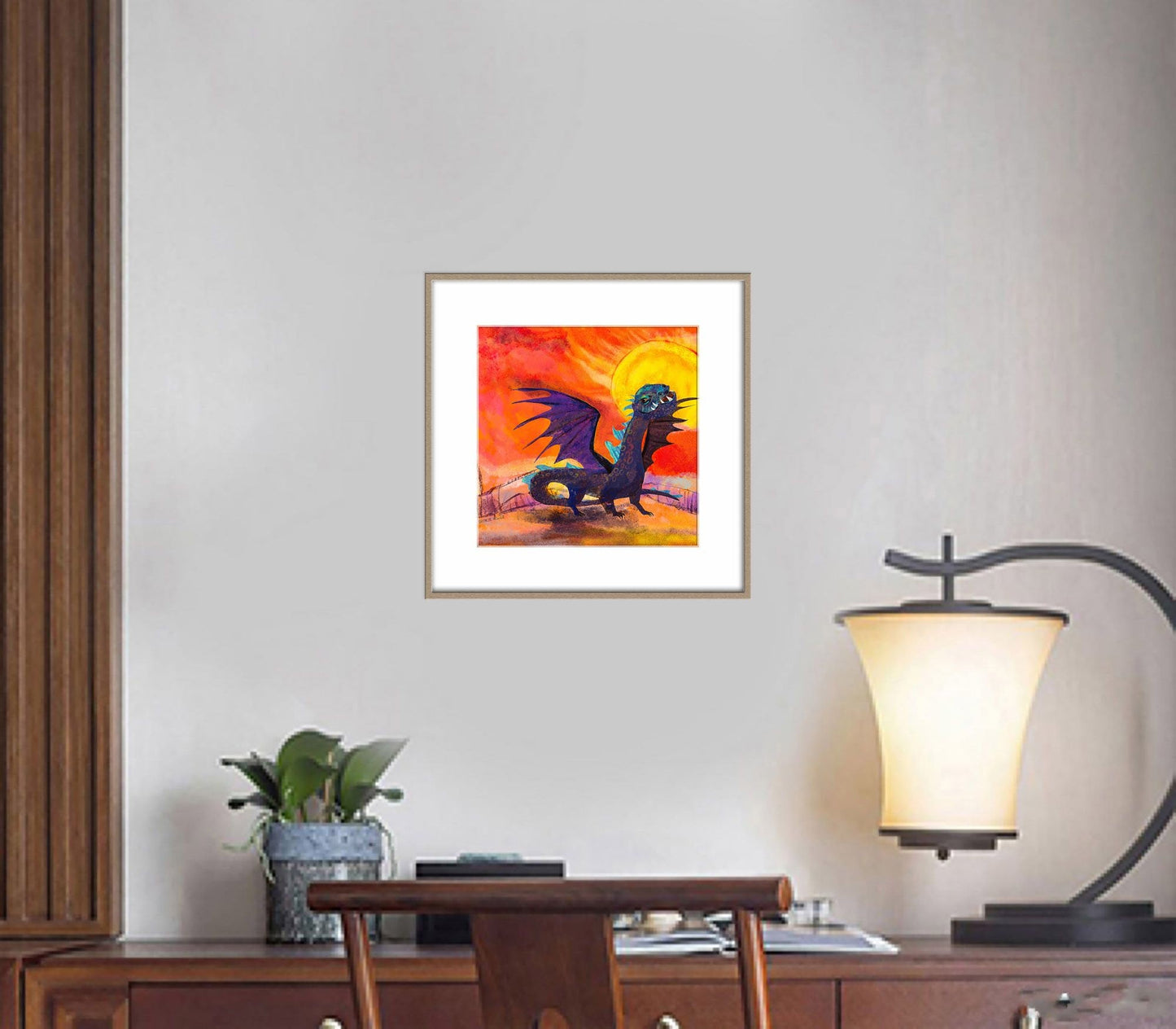 Dragon Print, Watercolor Print, Wall Art Abstract, Abstract Painting, Art Print Watercolor, Artwork, Modern Wall Art, Art Poster Abstract