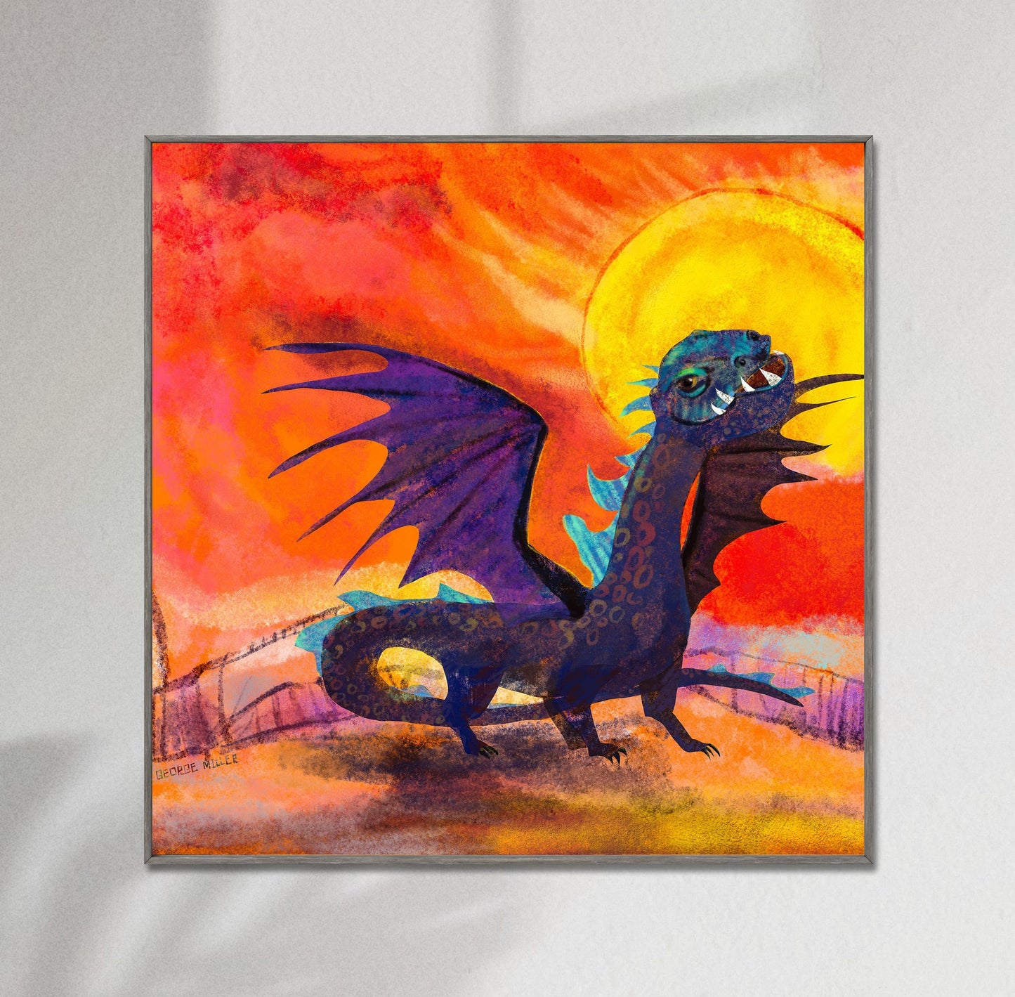 Dragon Print, Watercolor Print, Wall Art Abstract, Abstract Painting, Art Print Watercolor, Artwork, Modern Wall Art, Art Poster Abstract