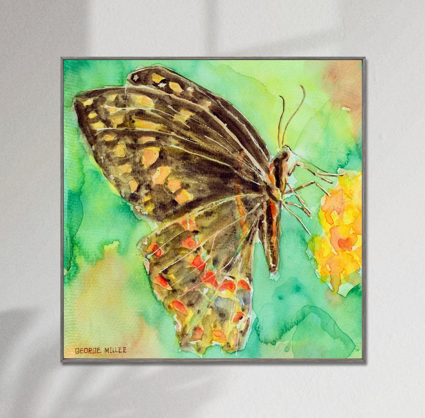 Giclée Print Butterfly, Print, Watercolor Flowers Print, Wall Art Abstract, Abstract Print, Fine Art Prints, Artwork, Modern Art Print